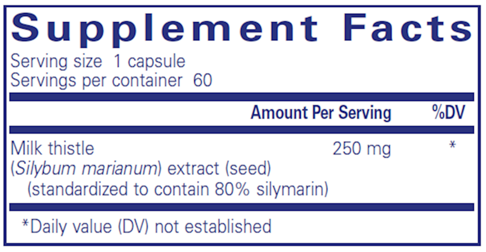 Pure Encapsulations Silymarin 60 capsules