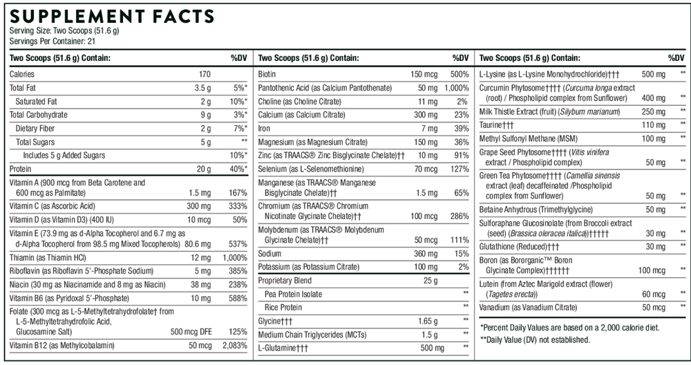 Thorne MediClear-SGS Chocolate™ 30 servings