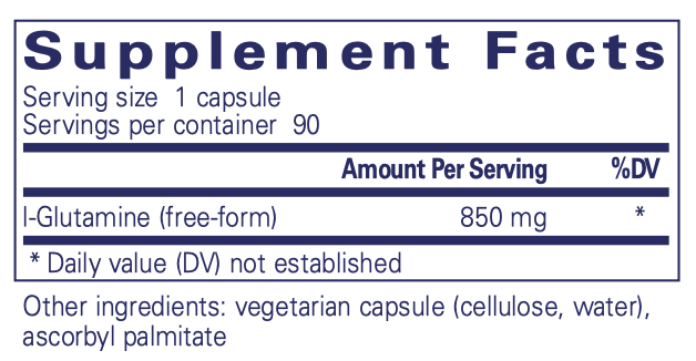 Pure Encapsulations l-Glutamine 850mg 90 capsules