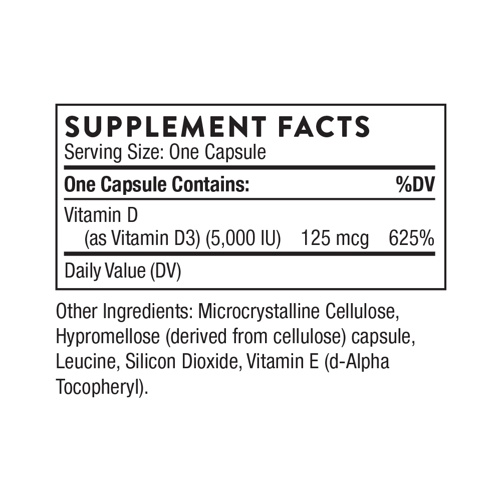 Thorne D-5000 NSF 120 capsules