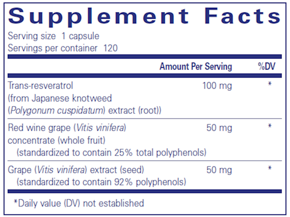 Pure Encapsulations Resveratrol EXTRA 120 capsules