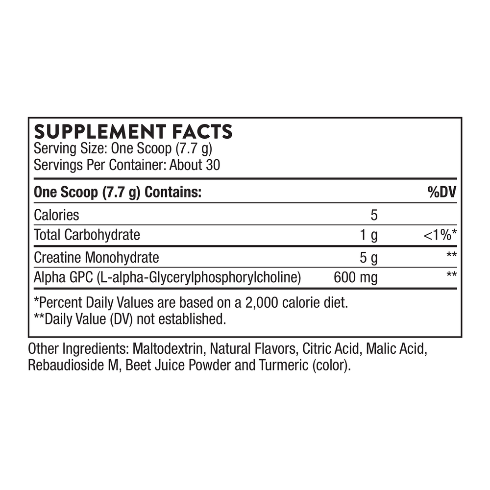 Thorne Creatine + Alpha GPC (Watermelon Lemonade Flavored) 231g