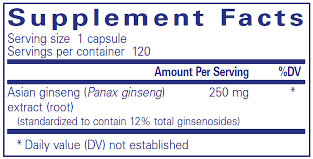 Pure Encapsulations Panax Ginseng 120 capsules
