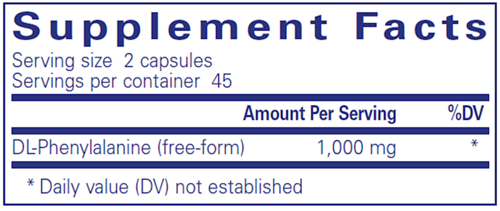 Pure Encapsulations DL-Phenylalanine 90 capsules