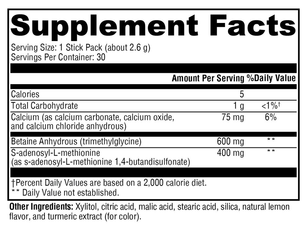 XYMOGEN SAM-e & TMG Lemon 30 packets