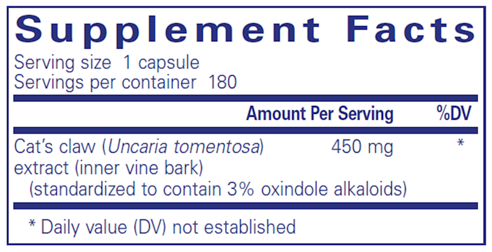 Pure Encapsulations Cat's Claw 180 capsules