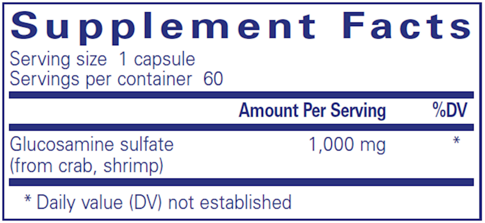Pure Encapsulations Glucosamine Sulfate 1,000mg 60 capsules