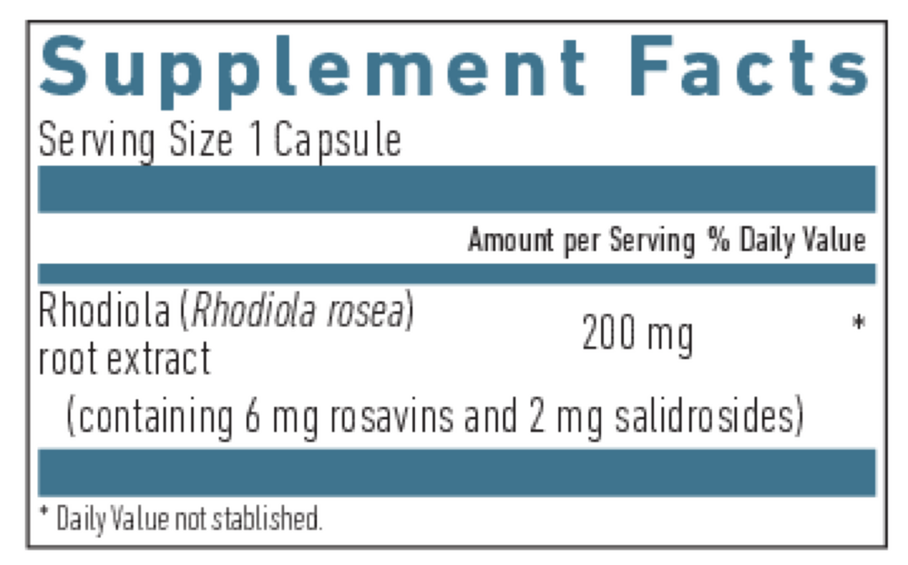 Biogena Rhodiola Rosea Formula 120 capsules