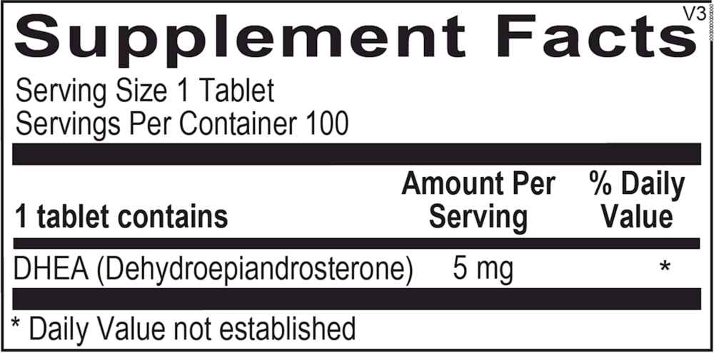 Ortho Molecular Products DHEA 5mg 100 tablets