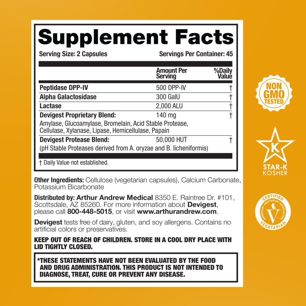 Arthur Andrew Medical Devigest ADS 180 capsules