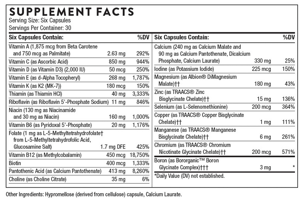 Thorne Women's Multi 50+ 180 capsules