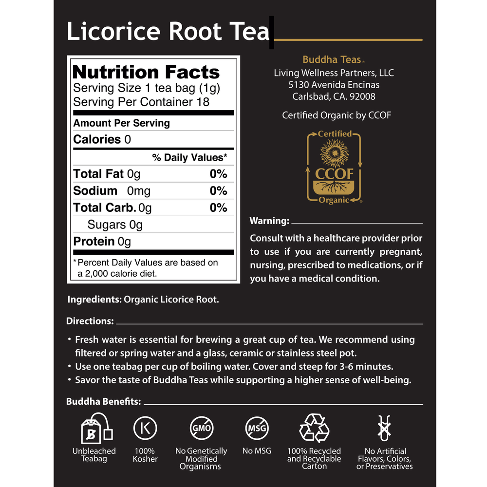 Buddha Teas Licorice Tea 18 Count