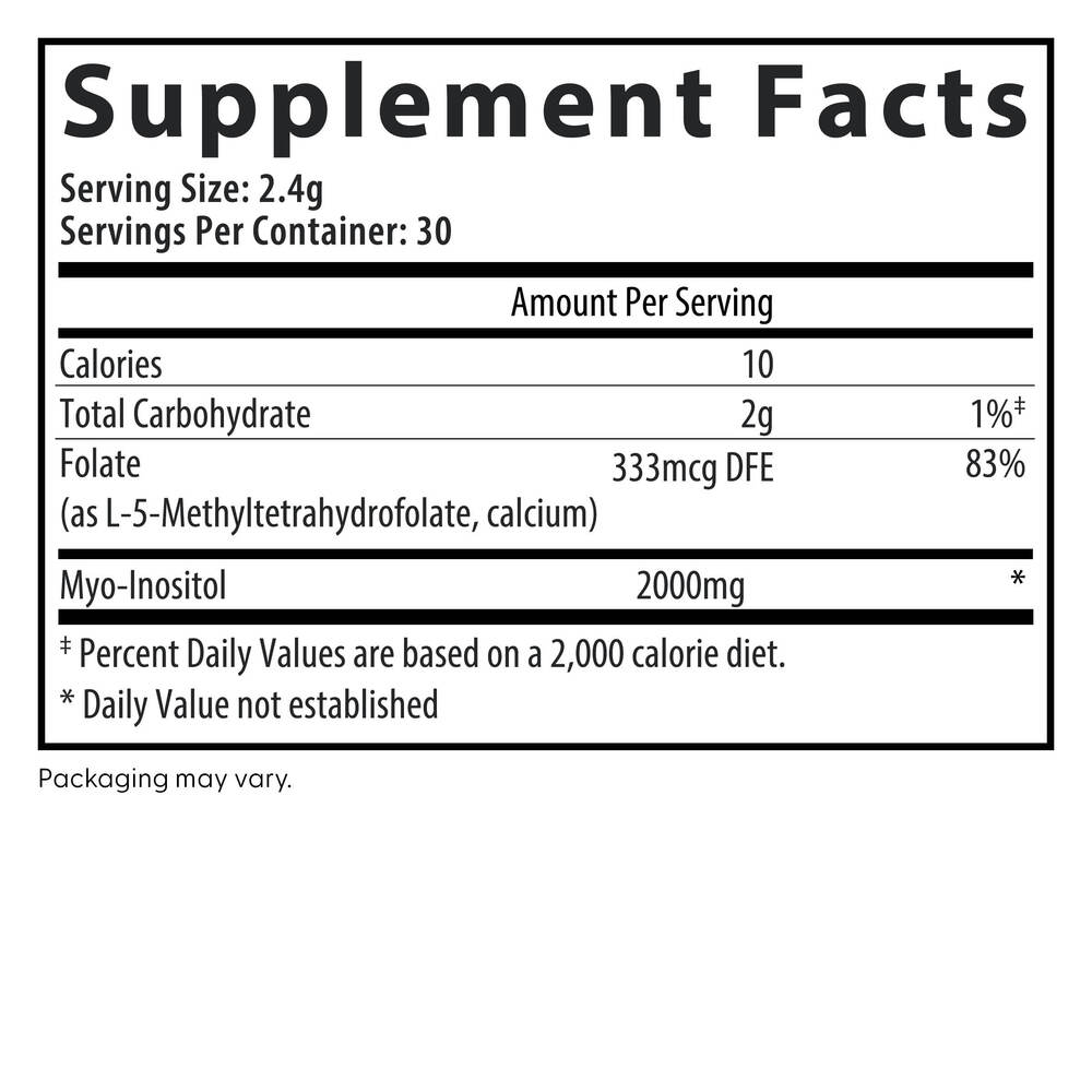 Fairhaven Health Myo-Folate Drink Mix for Fertility 30 Stick Packs