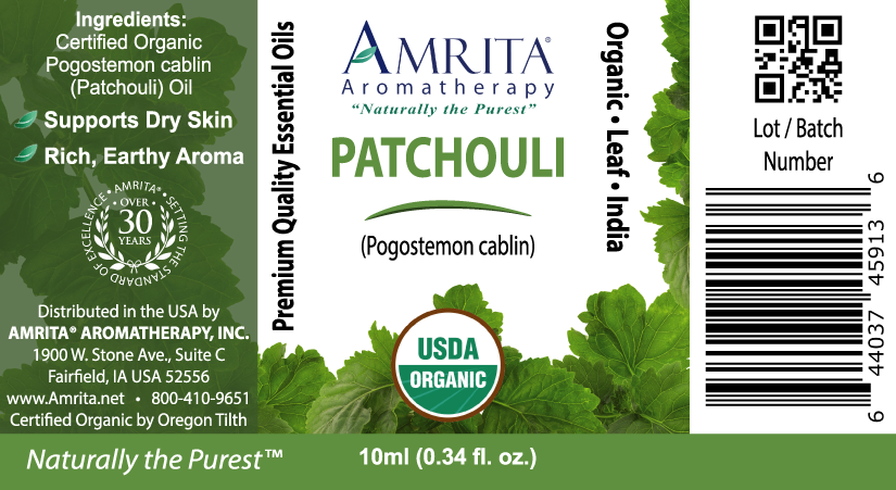 Amrita Aromatherapy Patchouli (Organic) 0.34oz