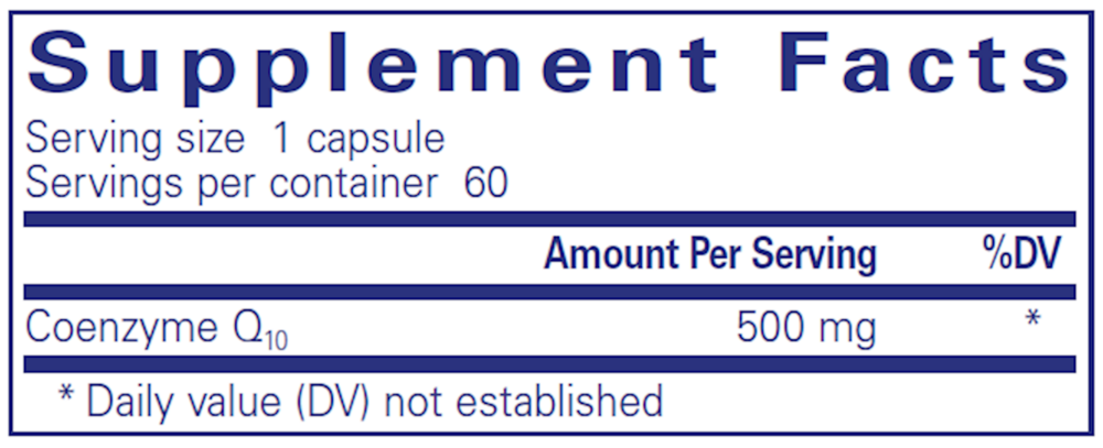 Pure Encapsulations CoQ10 500mg 60 capsules