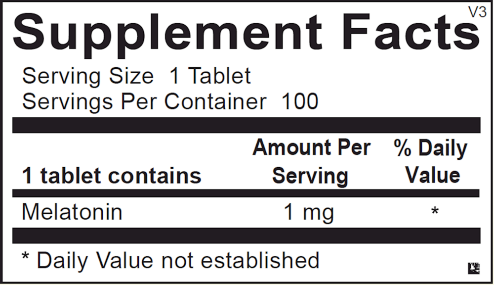 Ortho Molecular Product Melatonin 100 capsules