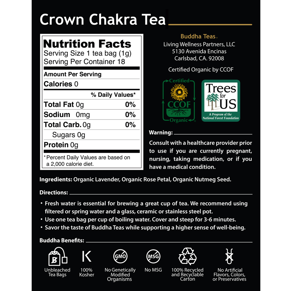 Buddha Teas Crown Chakra Tea 18 Count