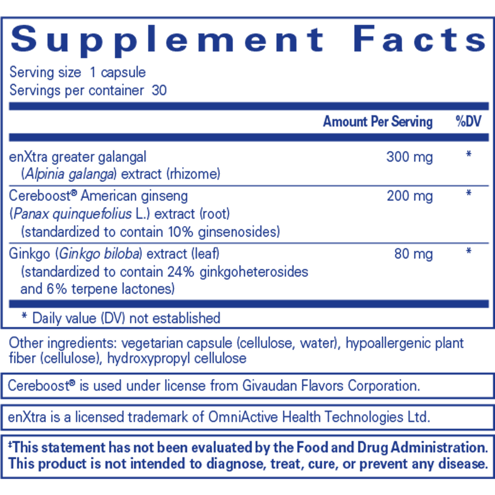 Pure Encapsulations Rapid Mental Energy 30 capsules