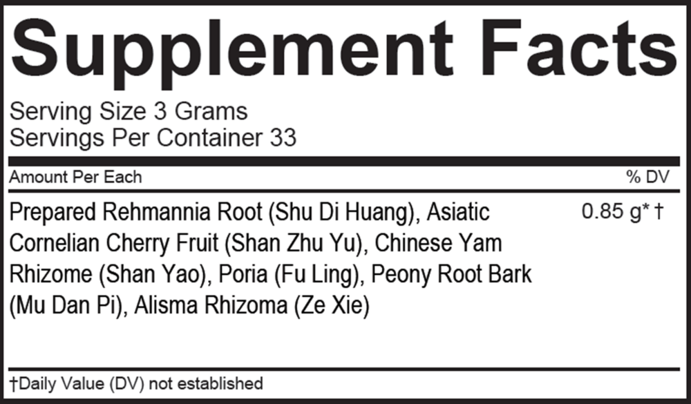 Bio Essence Health Science Liu Wei Di Huang Wan (Six Ingredient wit 100g