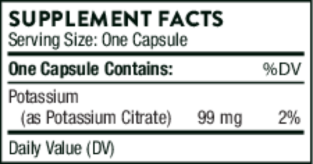 Thorne Potassium Citrate 90 capsules
