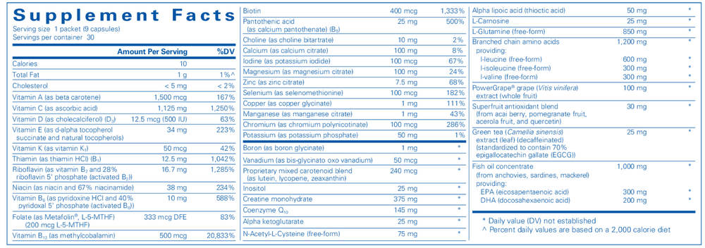Pure Encapsulations Athletic Pure Pack 270 capsules