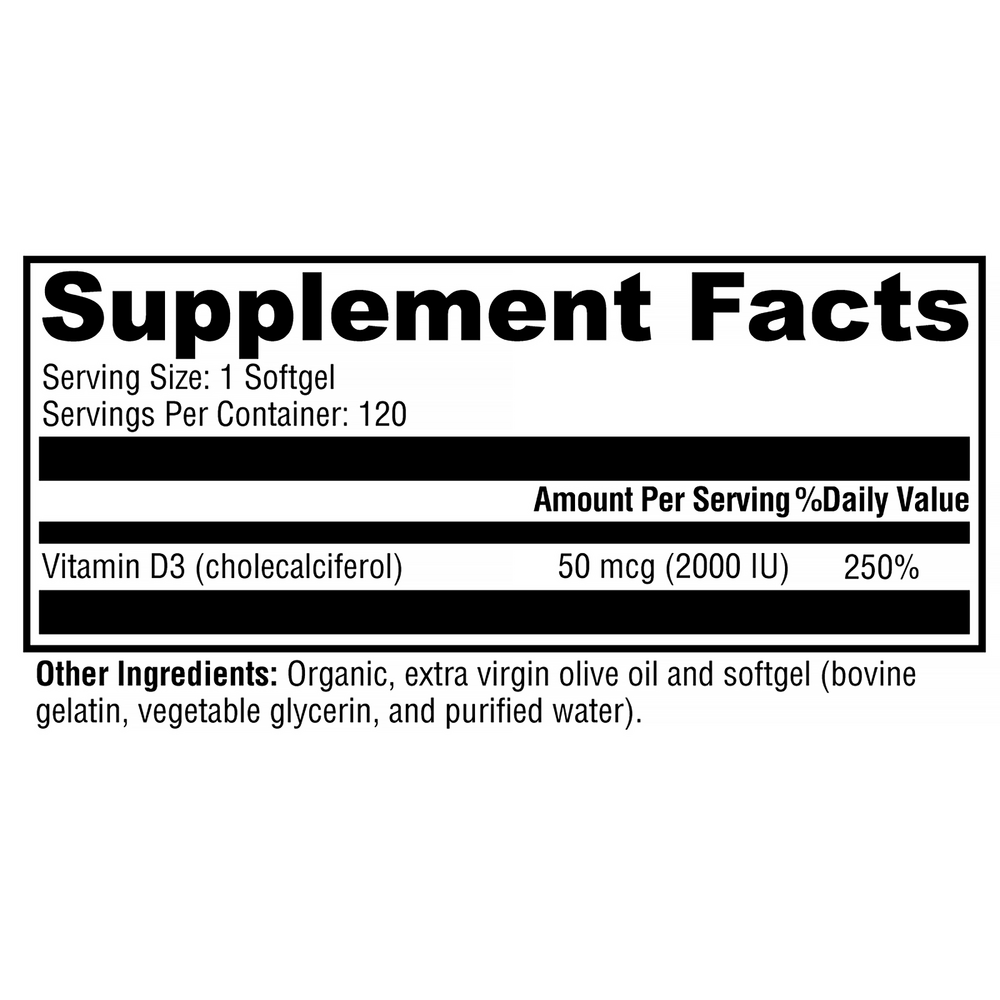 XYMOGEN D3 2000 120 softgels