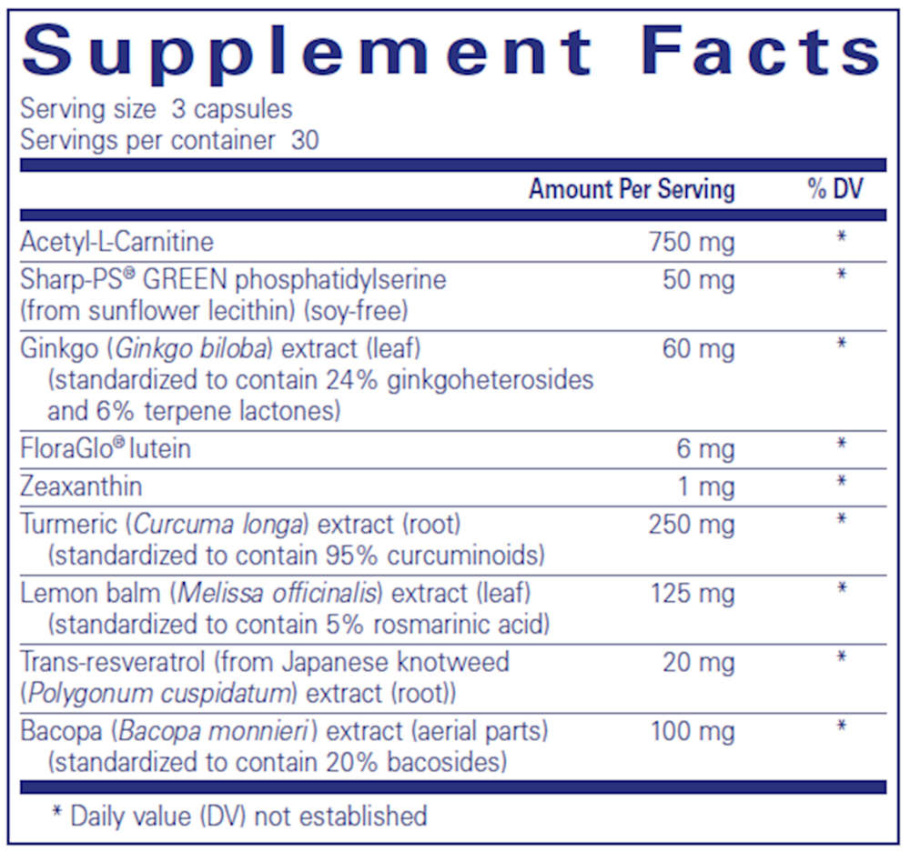 Pure Encapsulations Memory Pro 90 capsules