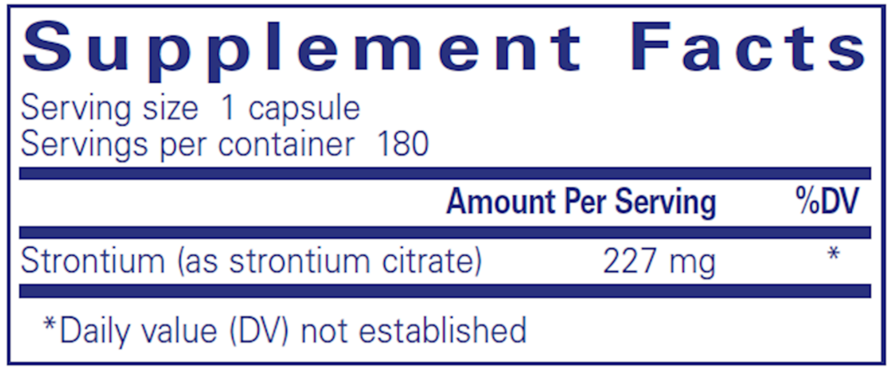 Pure Encapsulations Strontium (Citrate) 180 capsules