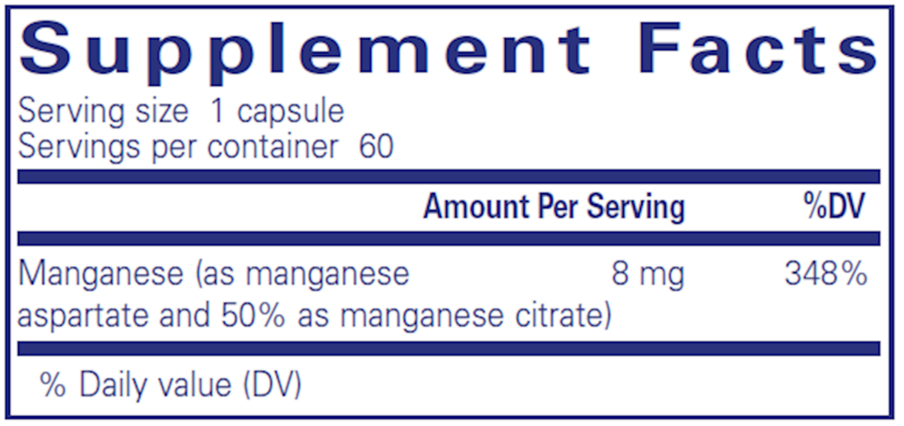 Pure Encapsulations Manganese 60 capsules