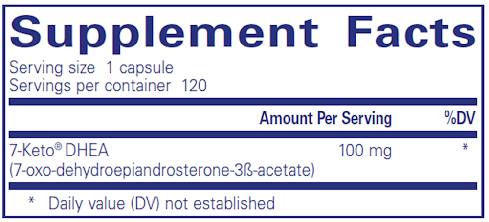 Pure Encapsulations 7-Keto DHEA 100mg 120 capsules