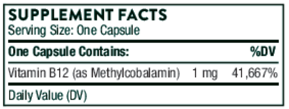 Thorne Vitamin B12 60 capsules