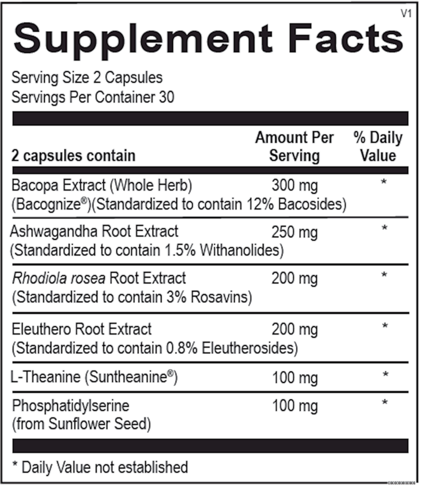 Ortho Molecular Products NuAdapt Stress Reduction Formula 60