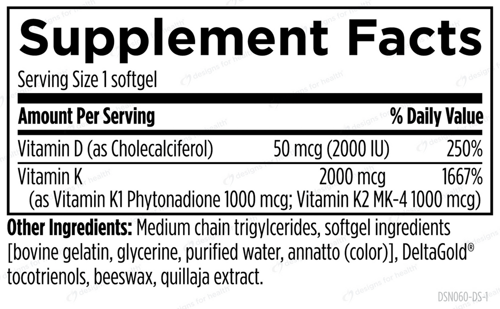 Designs For Sport Vitamin D3 Pro 60 Softgels
