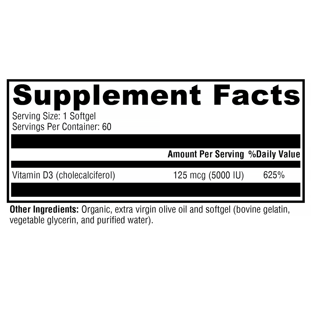 XYMOGEN D3 5000 60 capsules