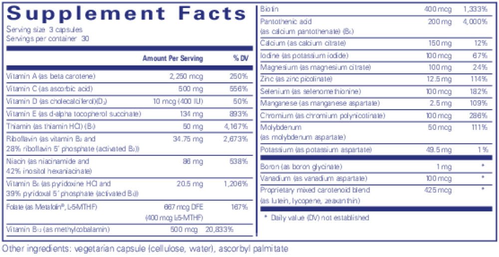 Nutrient 950® without Copper & Iron 90 capsules