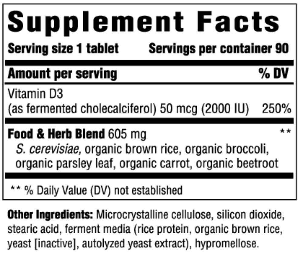 Innate Response Vitamin D3 2000IU 90 tablets