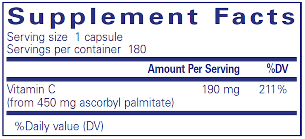 Pure Encapsulations Ascorbyl Palmitate 180 capsules