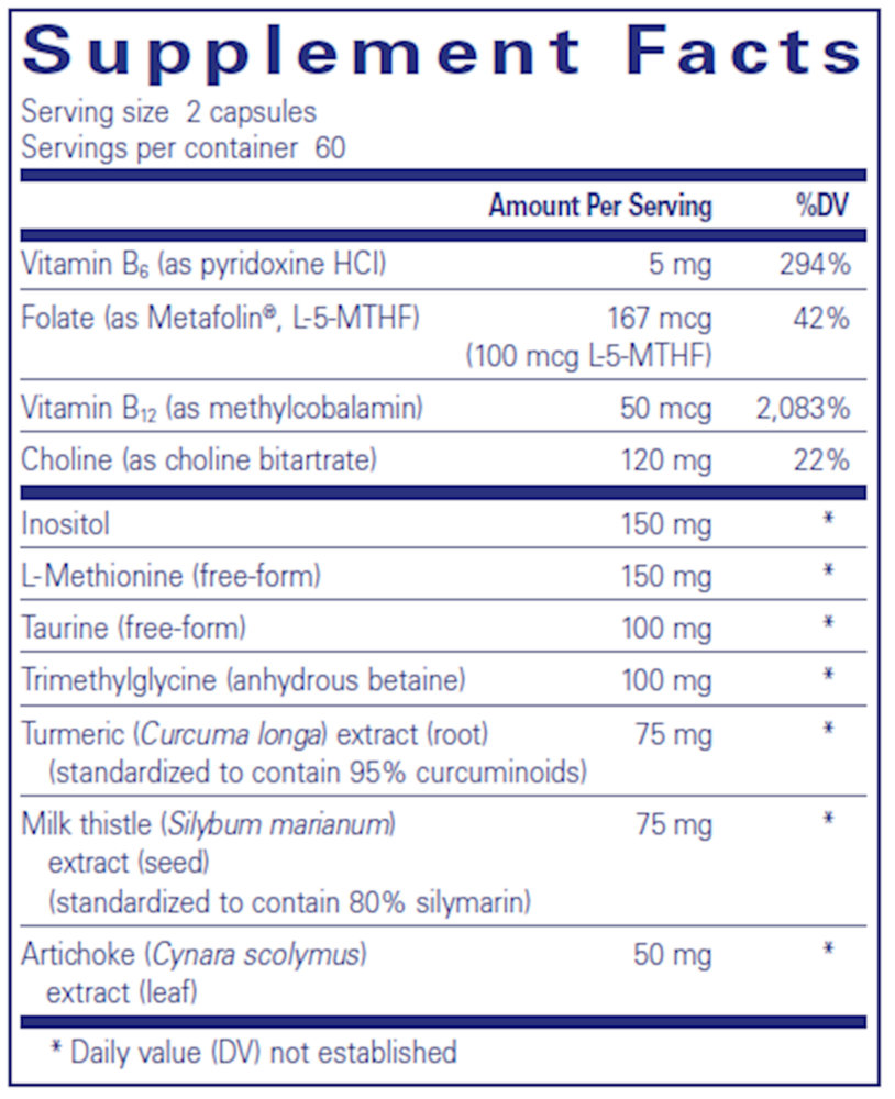 Pure Encapsulations Lipotropic Detox 120 capsules
