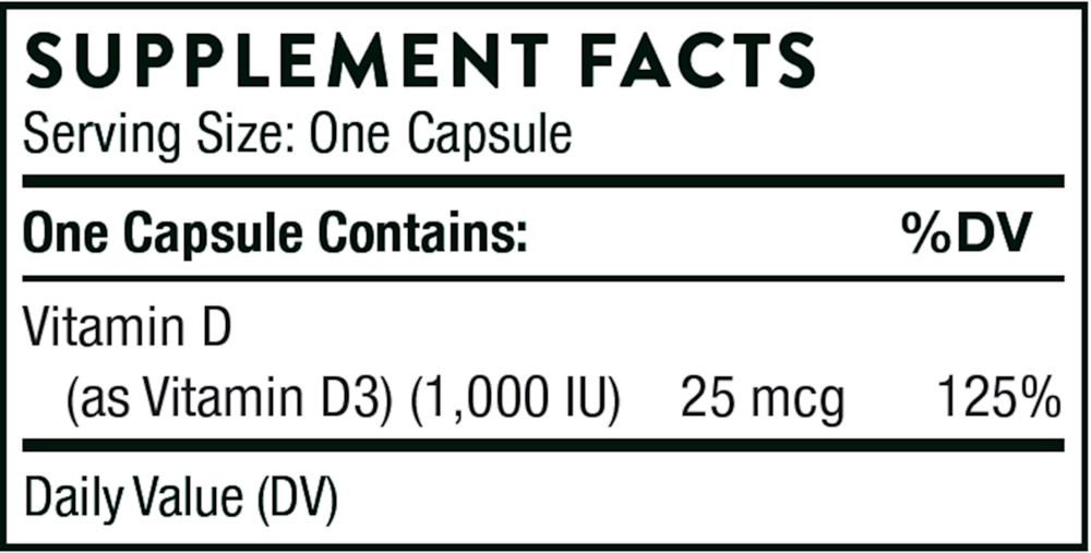 Thorne D-1,000 90 capsules