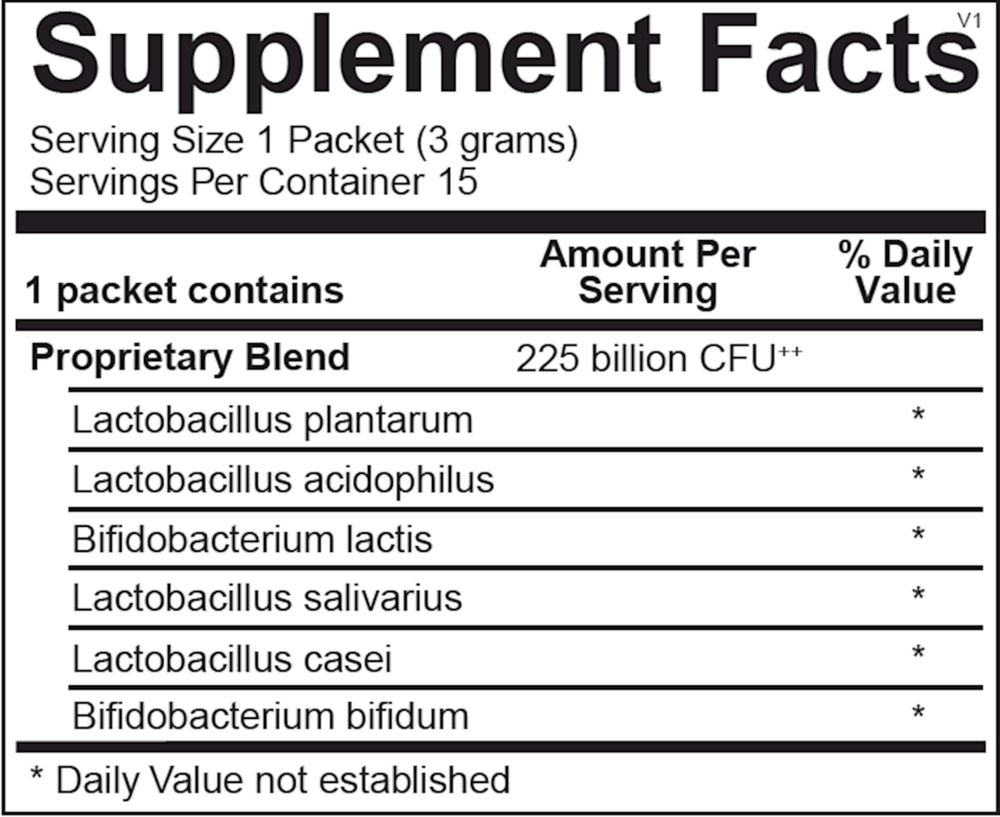 Ortho Molecular Products Probiotic 225 15 Packets