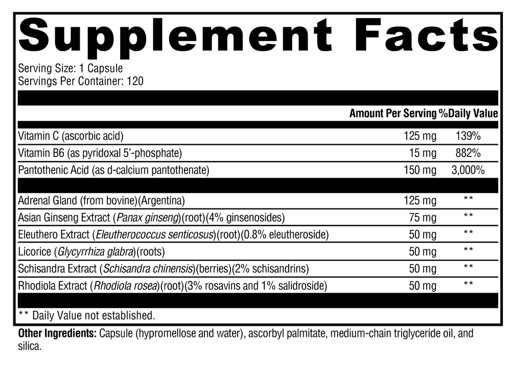 XYMOGEN Adrenaliv (Energy Support) 120 capsules