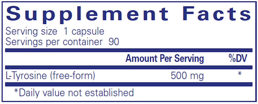 Pure Encapsulations L-Tyrosine 90 capsules