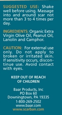 Baar Products Scar-Ban Massage Lotion 8 fl oz