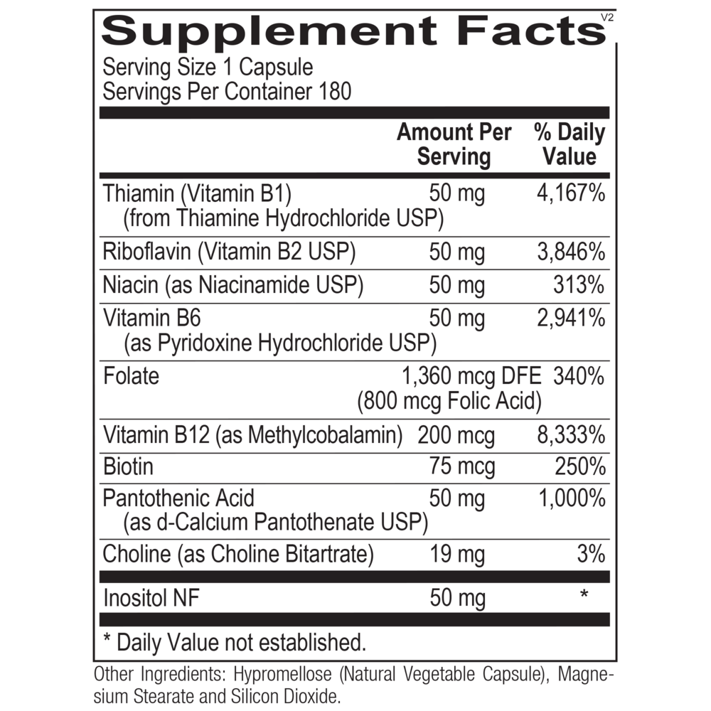Ortho Molecular Products Ortho B Complex — 180 Capsules