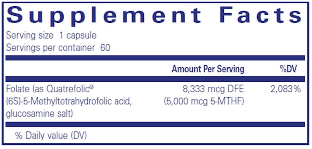 Pure Encapsulations Folate 5000 60 capsules