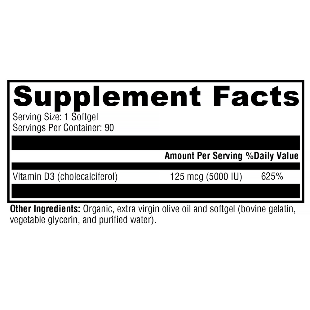 XYMOGEN D3 5000 90 capsules