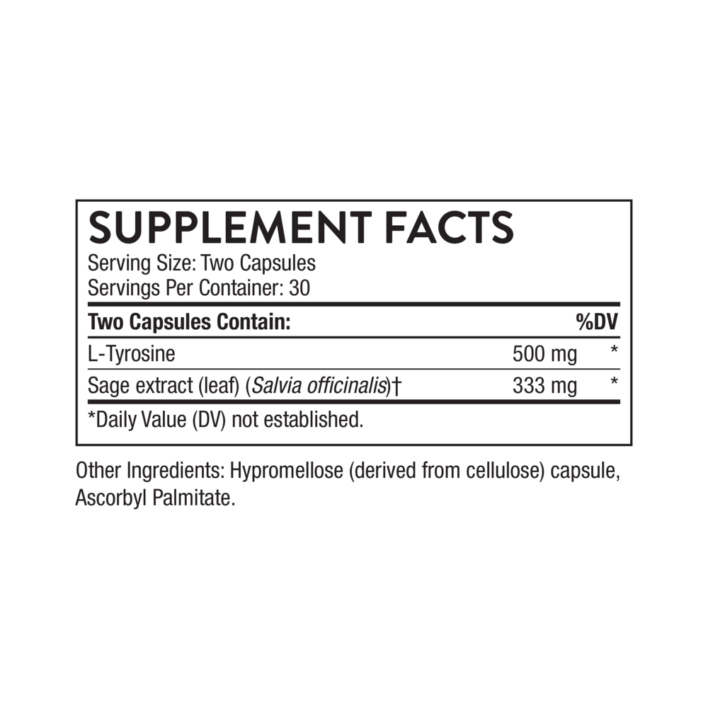 Thorne Clear Focus with Sage for Memory and Attention 60 capsules