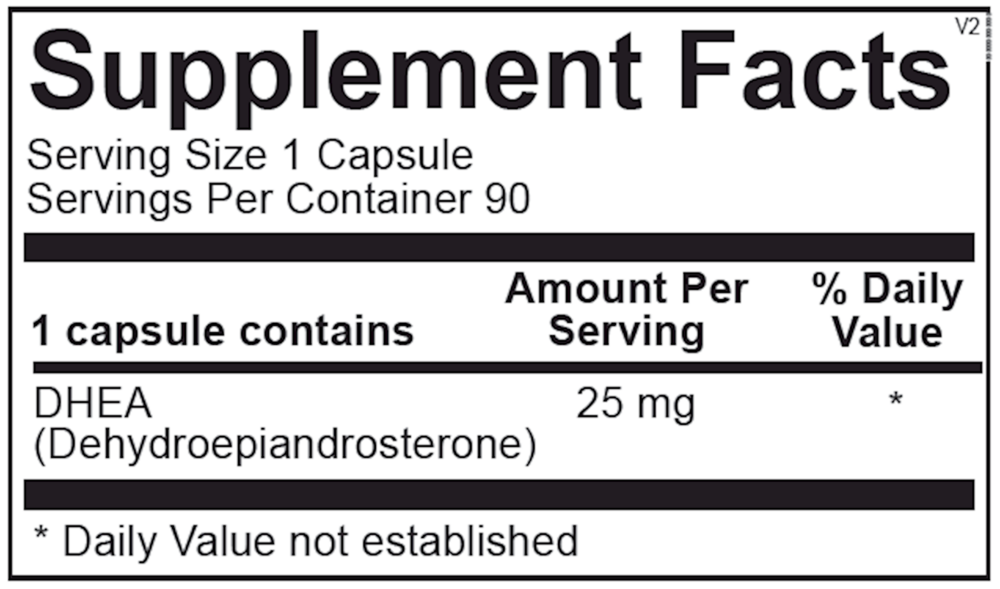 Ortho Molecular Products DHEA 25mg 90 capsules