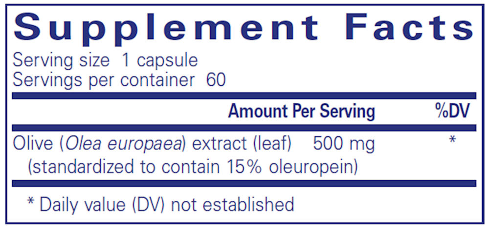 Pure Encapsulations Olive Leaf Extract 60 capsules