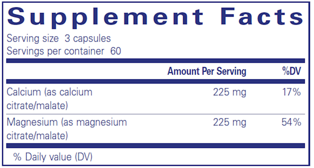Pure Encapsulations Calcium Mag (Citrate/Malate) 180 capsules